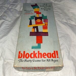 1954 Blockhead Vintage Family Party Game By Saalfield *Complete*